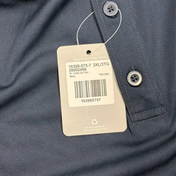 NWT Elevate Golf Shirt Navy Blue XXXL - Picture 5 of 6